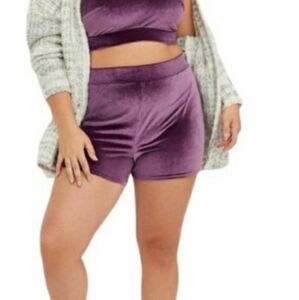 Torrid Velour Shorts Size 3